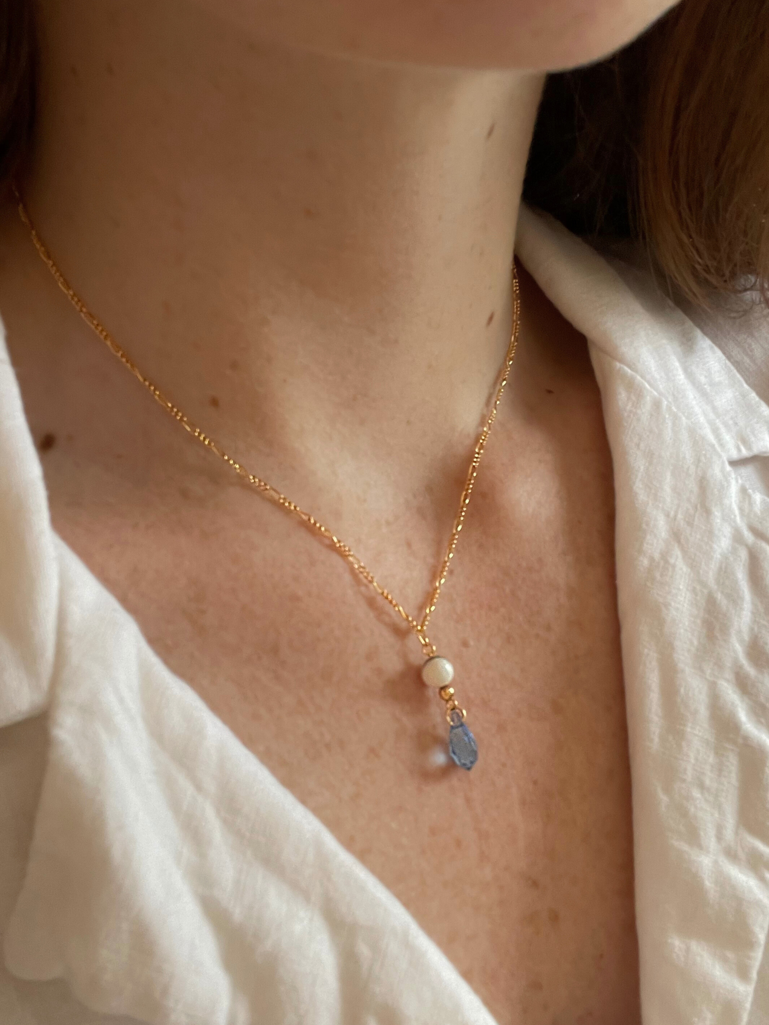 Collier goutte de cristal