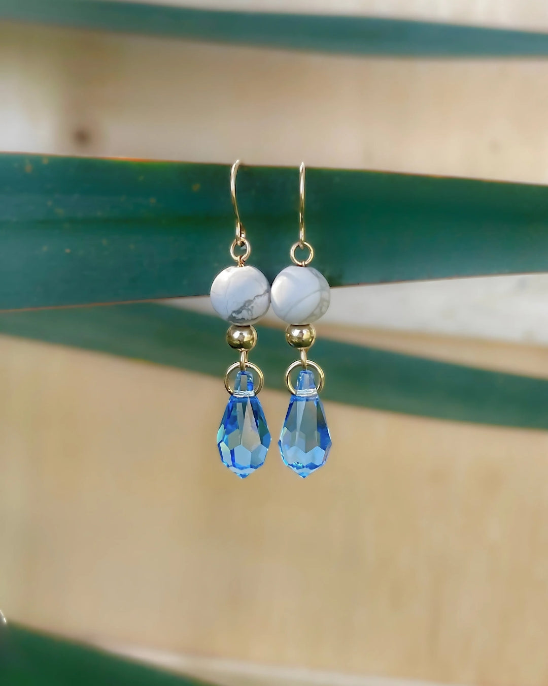 Boucles d'oreilles goutte de cristal