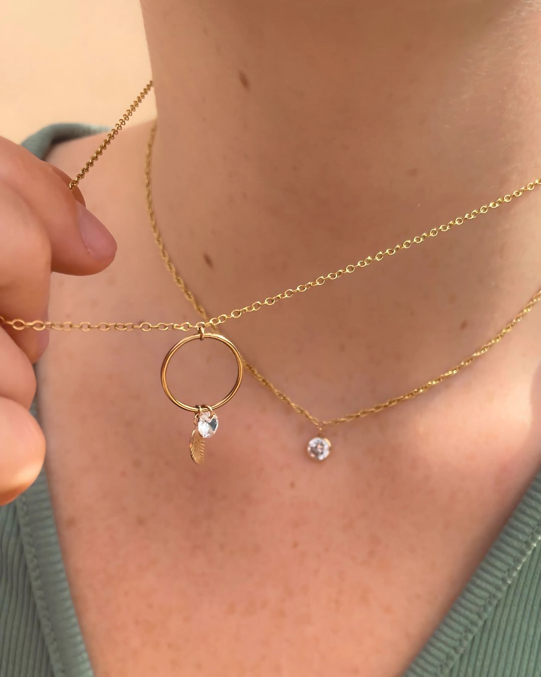 Collier brise dorée